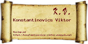 Konstantinovics Viktor névjegykártya